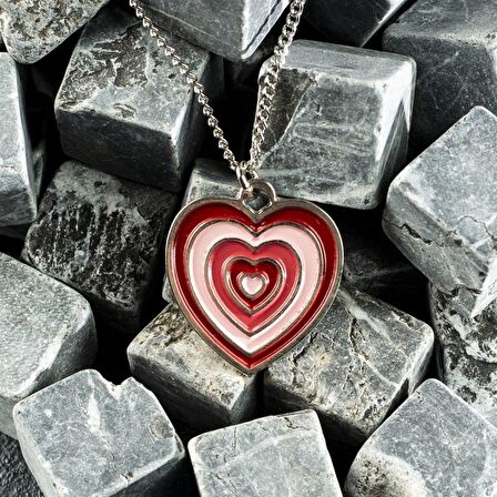 Red Heart Charm Kolye