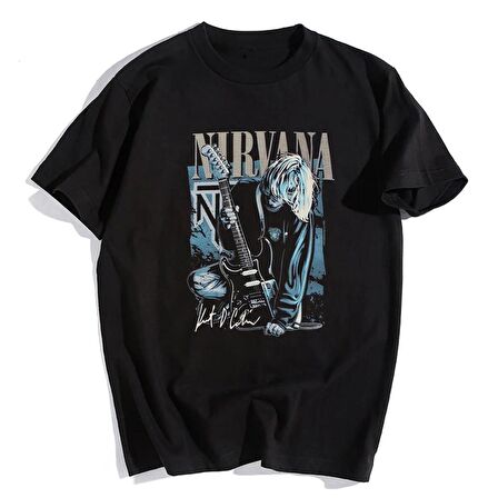 Nirvana Siyah Unisex Oversize T-shirt