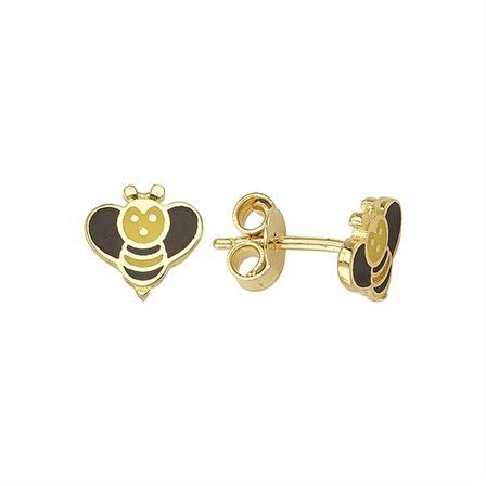 14 Ayar Altın Arı Küpe 1,03 gr
