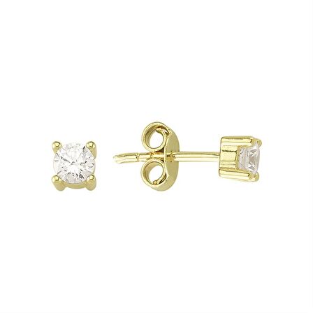 14 Ayar Tektaş Altın Küpe 1,15 gr