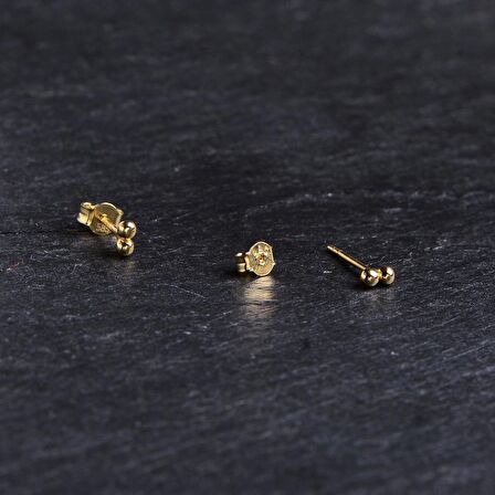 14 Ayar Altın Minik Top Küpe 0,72 gr