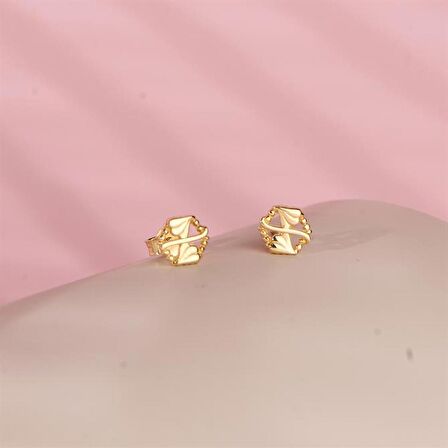 14 Ayar Altın Modern Küpe 1,31 gr