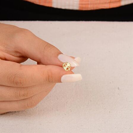 14 Ayar Altın Modern Küpe 1,31 gr