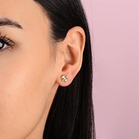 14 Ayar Altın Modern Küpe 1,31 gr