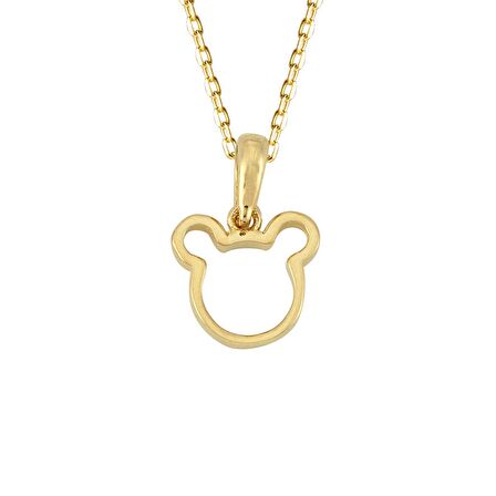 14 Ayar Mickey Mouse Altın Kolye 1,71 gr
