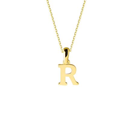 14 Ayar Altın R Harfi Kolye 1,49 gr