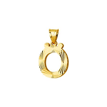 14 Ayar Altın Ö Harfi Kolye Ucu 0.74 gr