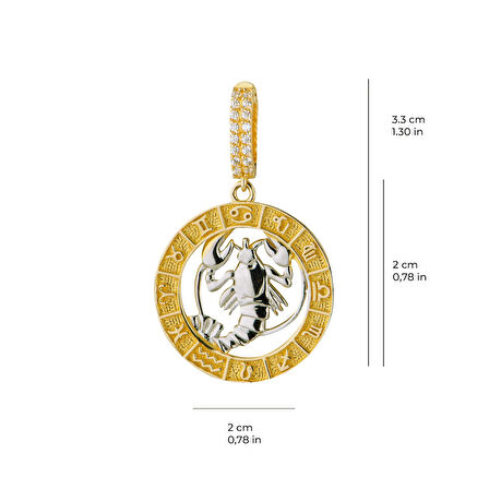 Yengeç Burç Altın Charm 2,57 gr