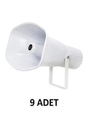 9 Adet - Duble Yassı Büyük Boy Abs Horn - Boş Kasa