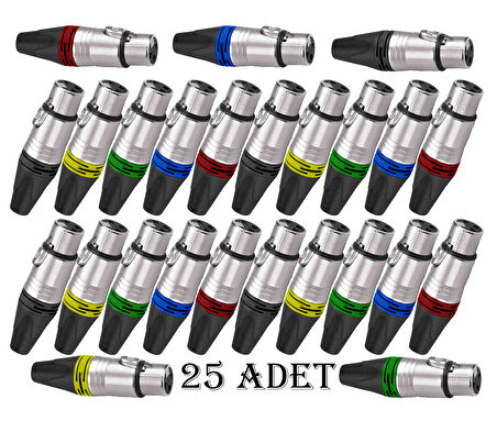 Canon Dişi 3 Pinli XLR Konnektör Kaliteli - 25 ADET