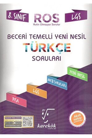 Karekök 8.sınıf Lgs Beceri Temelli Yeni Nesil Türkçe Soruları