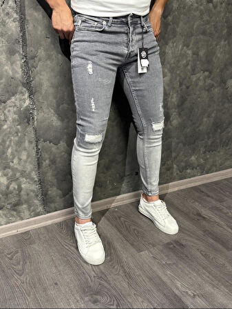 Edward Yıkamalı Erkek Trend Slim Fit Denim Jean Pantolon 