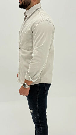 Jayden Classic Denim Black Dıgıtal Baskılı Vintage Jean Erkek Gömlek