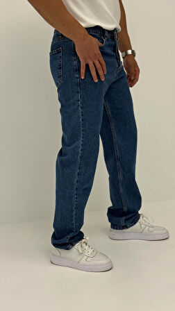 Jonas Baggy Denim Orta Mavi Jean Pantolon
