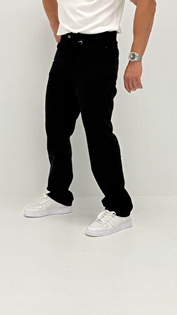 Megan Baggy Denim Siyah Erkek Jean Pantolon