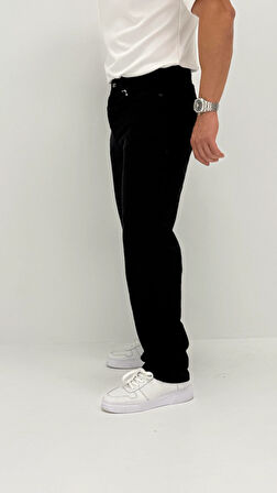 Megan Baggy Denim Siyah Erkek Jean Pantolon