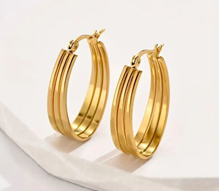 Trend Gold Çelik Küpe Sns302006