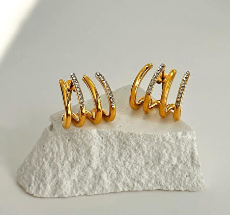 Moda Kadın Çelik Küpe Sns302007