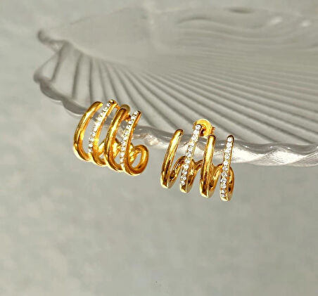 Moda Kadın Çelik Küpe Sns302007