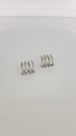 Gümüş Rengi Çelik Küpe Sns302009