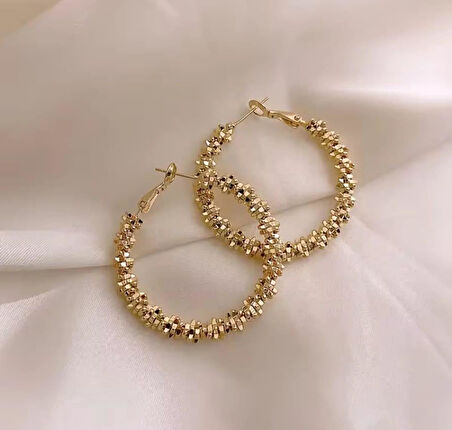 Halka Tasarım Çelik Küpe Sns302011