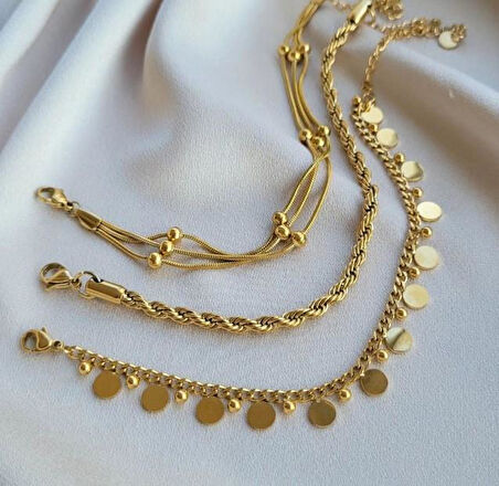 3'lü Set Çelik Bileklik Sns097