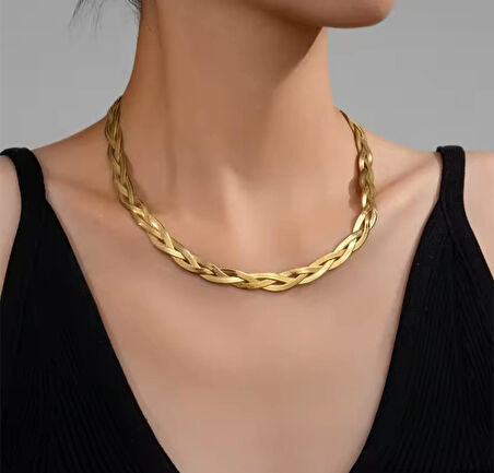 Dalga Gold Çelik Takı Seti 351