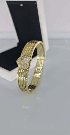 Kalp Çelik  Kelepçe Bilezik C089-1