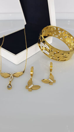 Carna Gold Çelik Takı Seti
