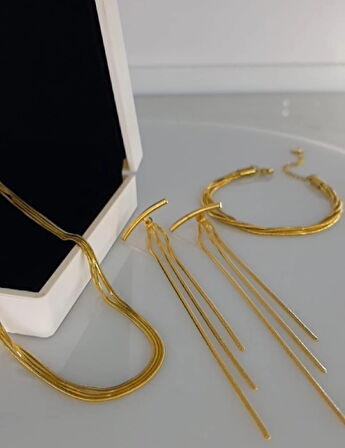 Zincir  Günlük Şık Çelik Takı Seti