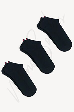 Mono Socks - 3lü Kırmızı Çentikli Dikişsiz Premium Pamuklu Çorap