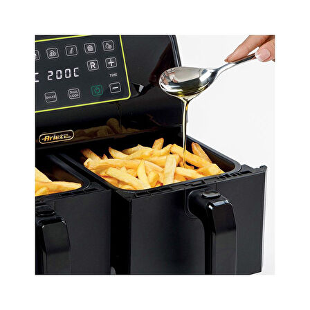 Ariete Airy Fryer Dual 4623 Çift Hazneli XXL 8 lt Yağsız Fritöz (Teşhir & Outlet) - 00C462300AR0