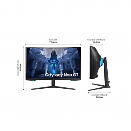 Samsung Odyssey Neo G7 32" 1 ms 4K Curved Pivot 165 Hz Oyuncu Monitörü LS32BG750NUXUF  - (Teşhir & Outlet )