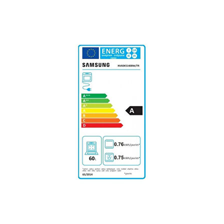 Samsung 60 L 7 Programlı Ankastre Fırın NV60K5140BW/TR | Yenilenmiş Ürün