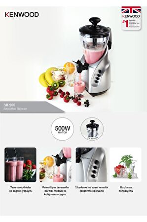 Kenwood SB255 Smoothie Blender 500W (Teşhir & Outlet)