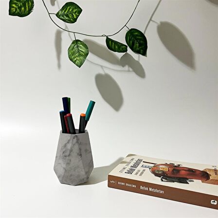 Geometrik Modern Dekoratif Beton Vazo / Saksı