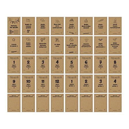 Bebek Anı Kartları Set - 40 Kart