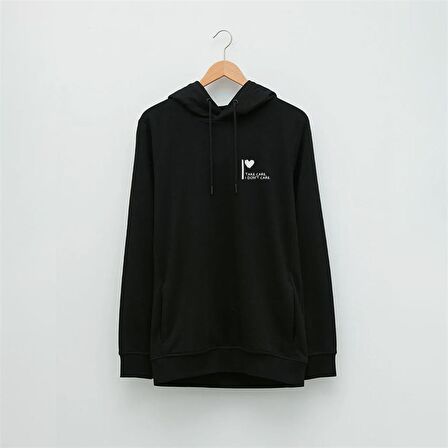 Kalp Temalı Özel Tasarım Baskılı Hoodie