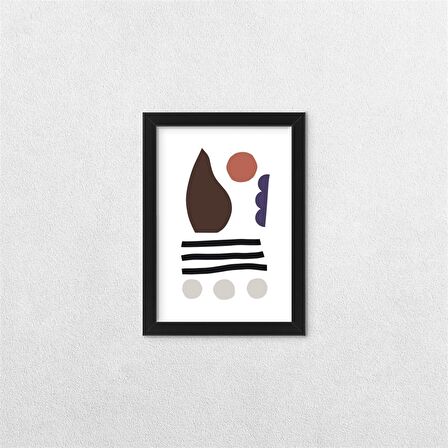 Soyut Temalı Çerçeveli Tablo A 13x18 cm
