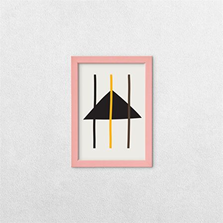 Geometrik Şekiller Çerçeveli Tablo A 13x18 cm
