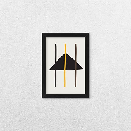 Geometrik Şekiller Çerçeveli Tablo A 21x30 cm