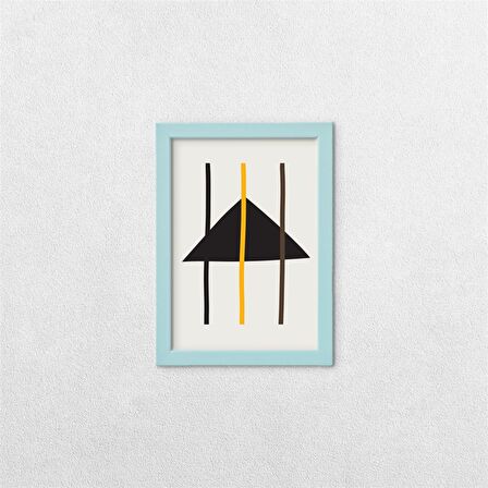 Geometrik Şekiller Çerçeveli Tablo A 21x30 cm