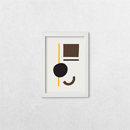 Geometrik Şekiller Çerçeveli Tablo B 30x40 cm