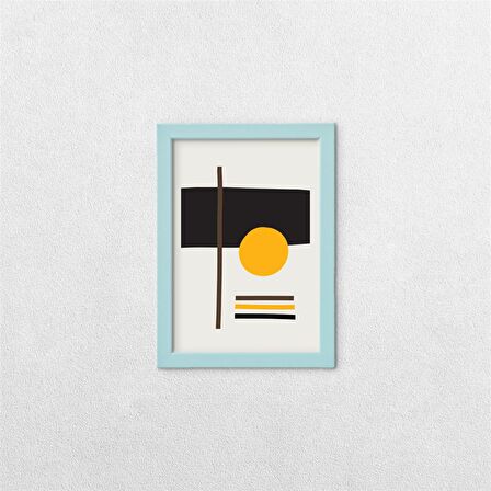 Geometrik Şekiller Çerçeveli Tablo C 13x18 cm