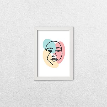 Soyut Kadın Çerçeveli Tablo C 21x30 cm