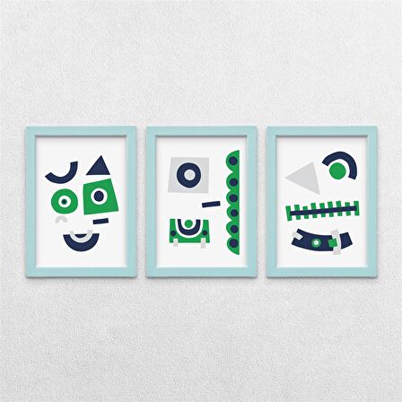 Karnaval Temalı 3'lü Çerçeveli Tablo Seti 13x18 cm