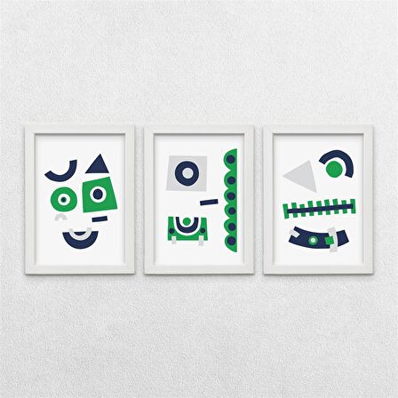 Karnaval Temalı 3'lü Çerçeveli Tablo Seti 21x30 cm