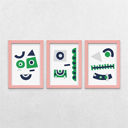 Karnaval Temalı 3'lü Çerçeveli Tablo Seti 21x30 cm
