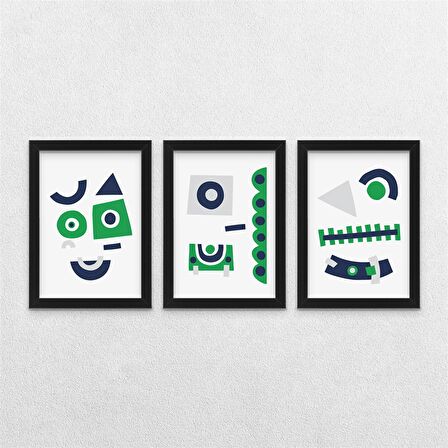 Karnaval Temalı 3'lü Çerçeveli Tablo Seti 30x40 cm