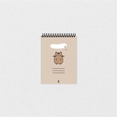 El Yapımı Sevimli Kedi Not Defteri 3 - 8x12